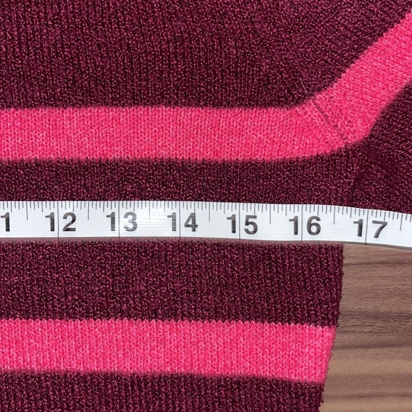 Free for all pink and purple striped sweater - Picture 5 of 11